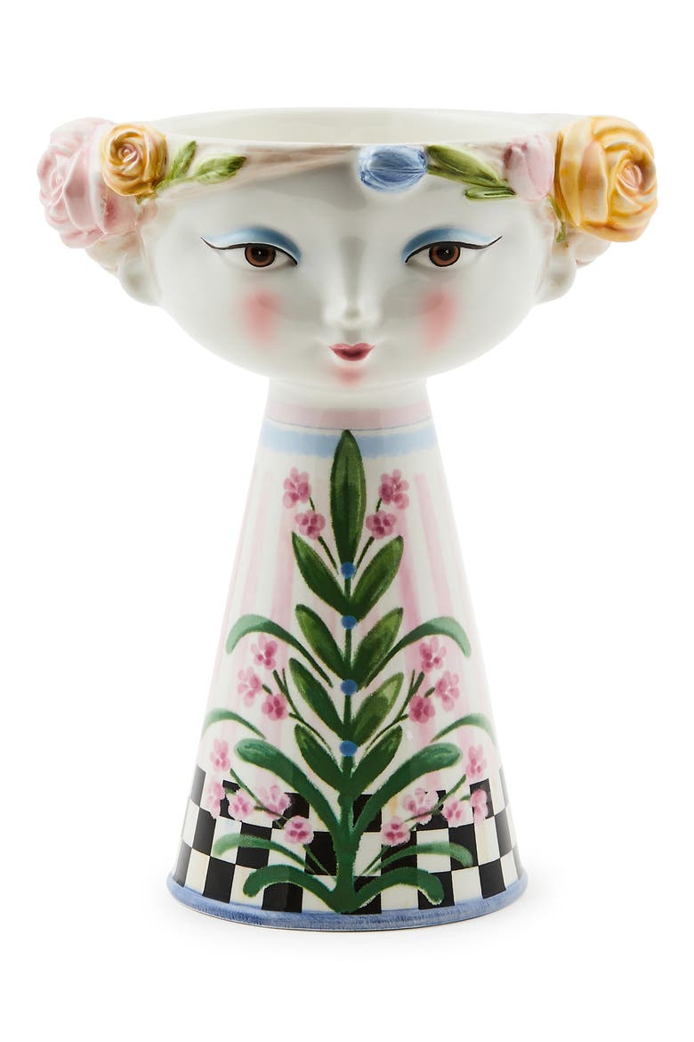 Rosy Meadow Short Lady Vase, Main, color, ROSY