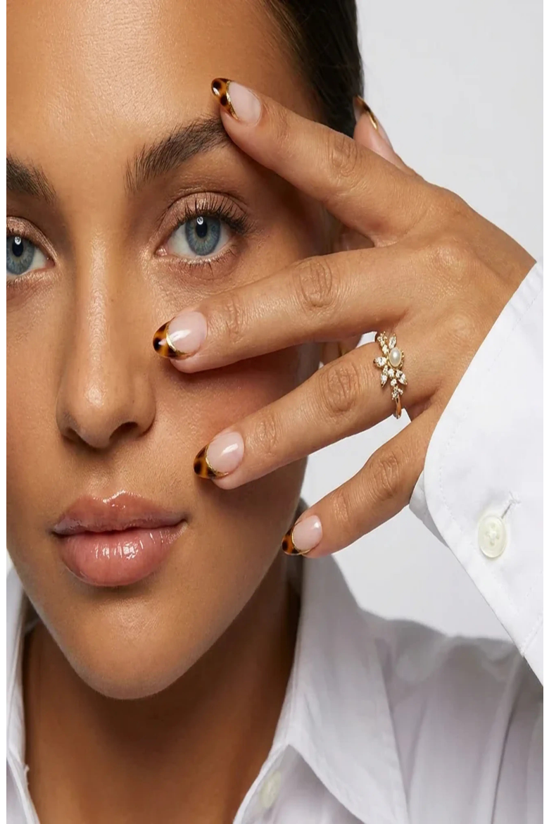 Tortoise Shell Almond Press On Nails, Alternate, color, Tortoise Shell