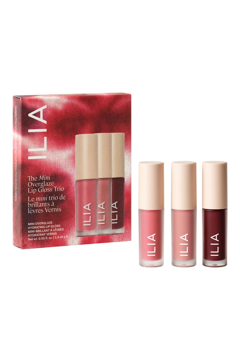 Mini Overglaze Lip Gloss Trio Set, Main, color, CRYSTALLINE/ RESIN/ SLIP