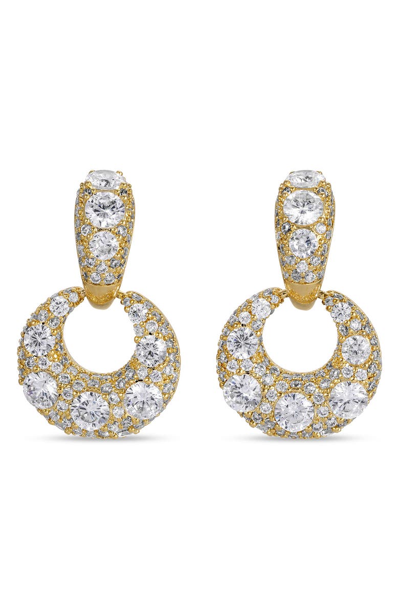 EYE CANDY LOS ANGELES Kathy Cubic Zirconia Drop Earrings, Main, color, Gold