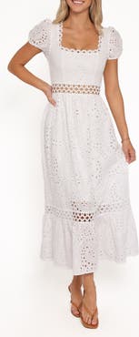 Petal & Pup Melania Cotton Eyelet Maxi Dress