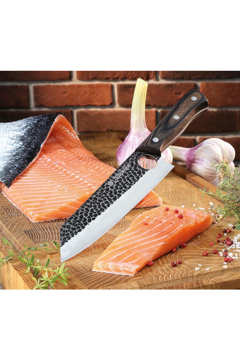 Hunter 12-Inch Chef's Knife with Pakkawood Handle, Alternate, color, Silver