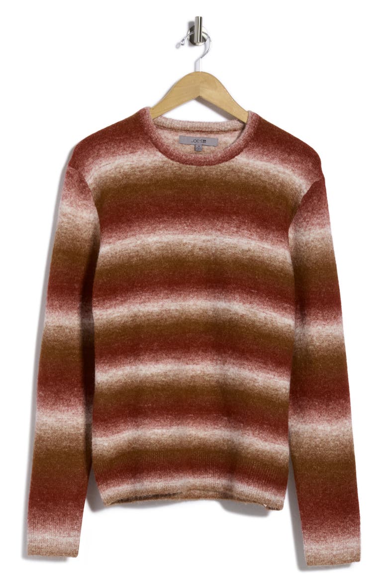 Ombre Crewneck Sweater, Main, color, BURGUNDY OMBRE