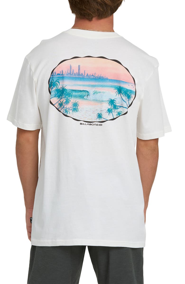 Billabong Nanda Ormond Burleigh Heads Premium Graphic T-Shirt, Alternate, color, Off White