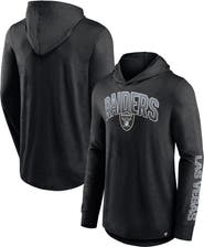 FANATICS Men's Fanatics Black Las Vegas Raiders Front Runner Long Sleeve Hooded T-Shirt
