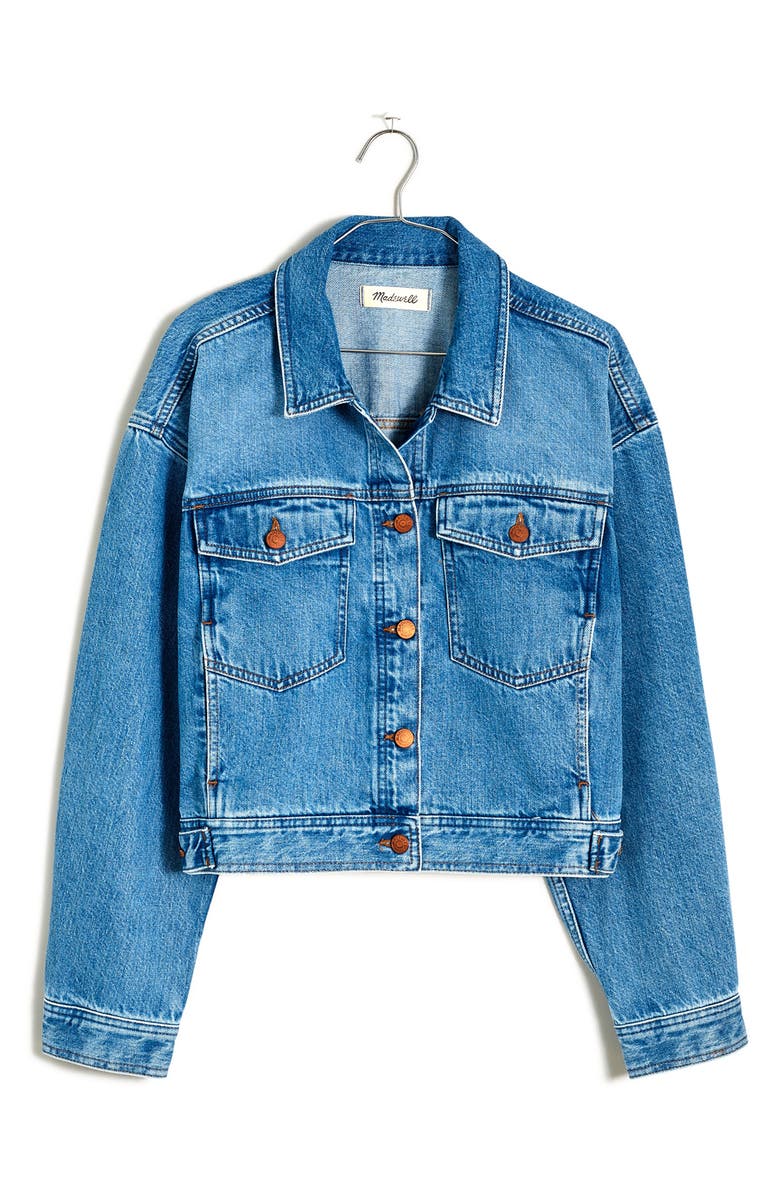 Madewell Crop Denim Jacket, Alternate, color, Grenhart Wash