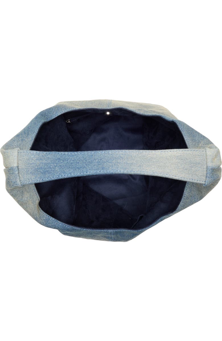 Steve Madden Niccola Denim Hobo Shoulder Bag & Pouch, Alternate, color, Denim