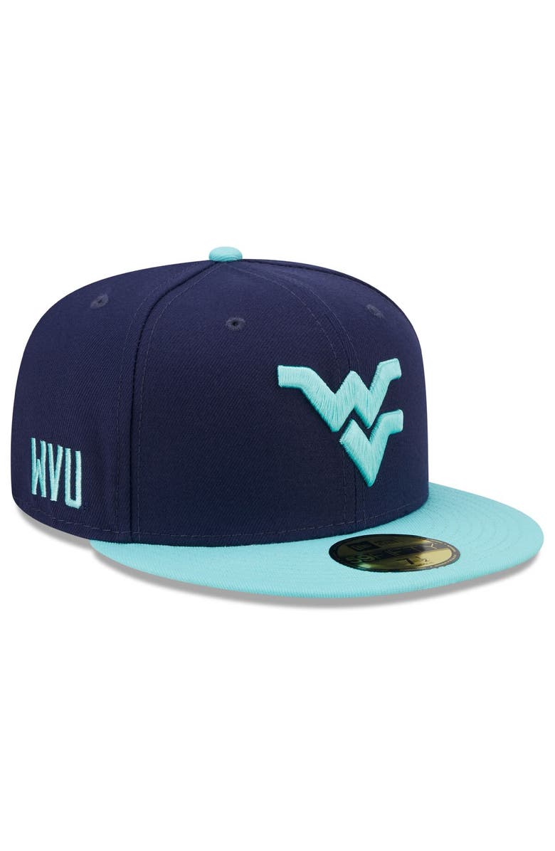 New Era Men's New Era Navy/Light Blue West Virginia Mountaineers 59FIFTY Fitted Hat, Main, color, Navy