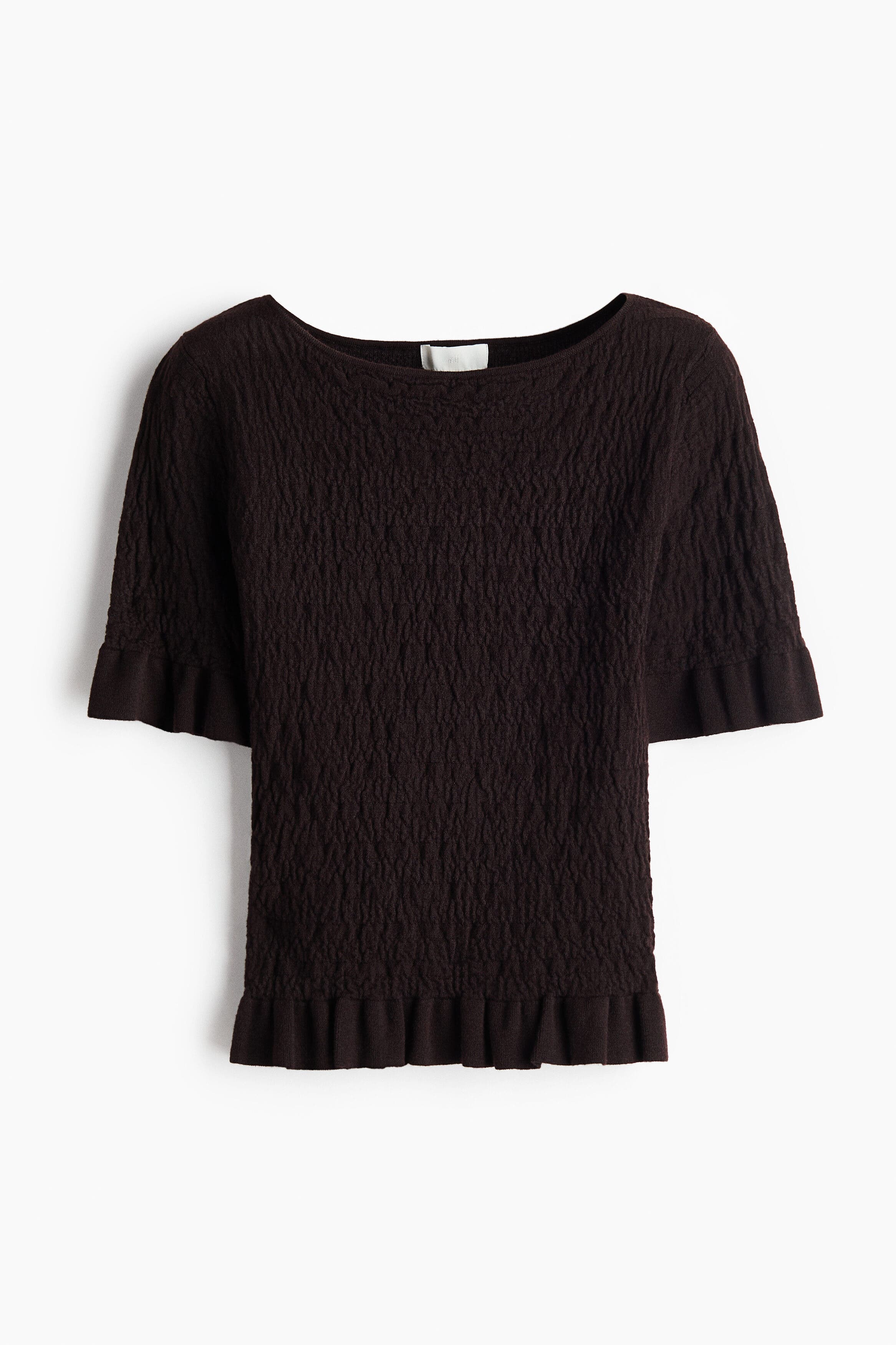 Textured-knit Top