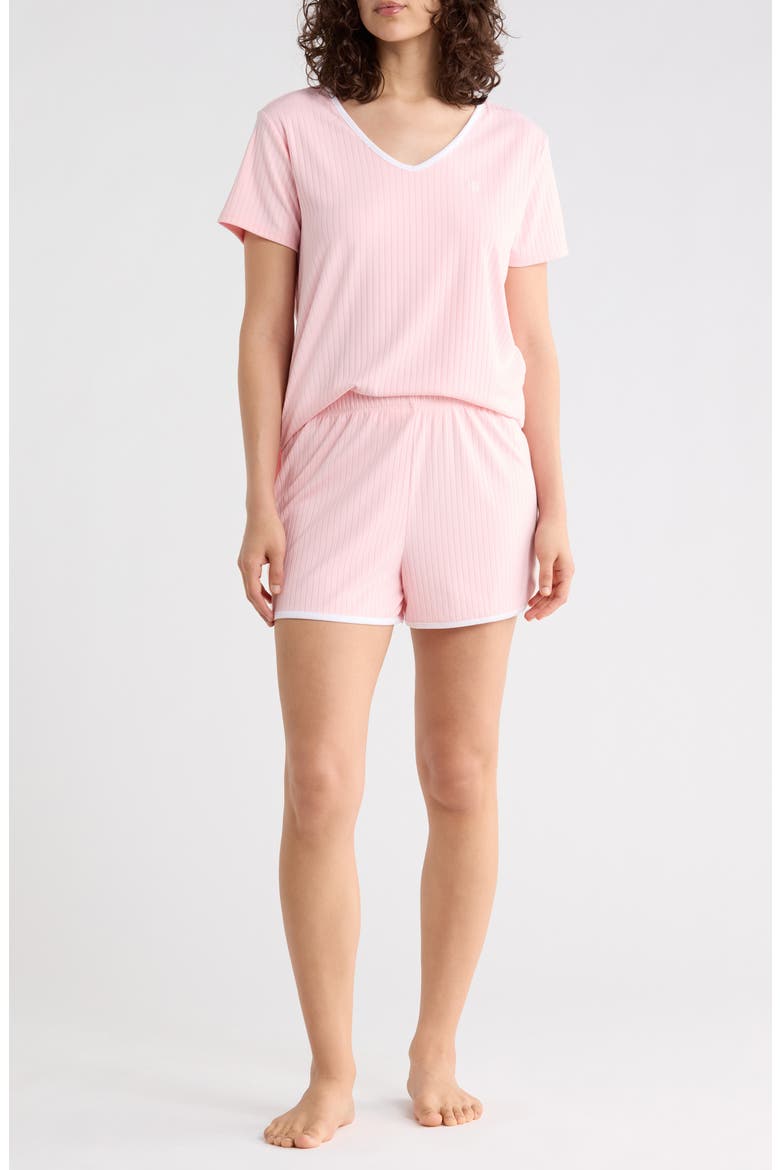 V-Neck T-Shirt & Short Pajamas, Main, color, CRYSTAL ROSE