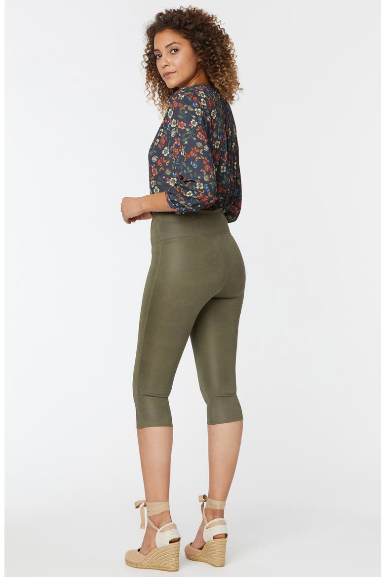 Pull-On Capri Leggings, Alternate, color, MOSS