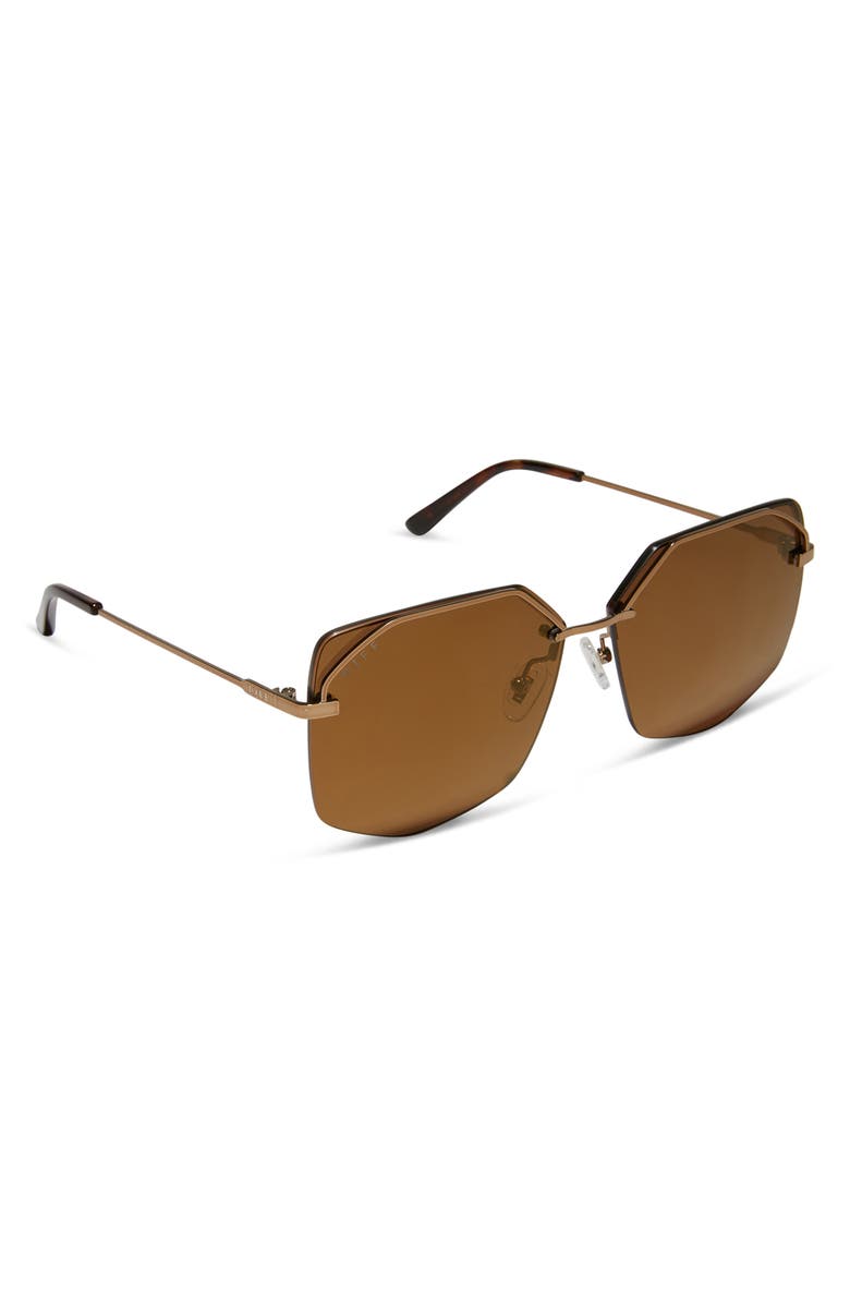 DIFF Bree 62mm Square Sunglasses, Alternate, color, Copper Metal/ Copper