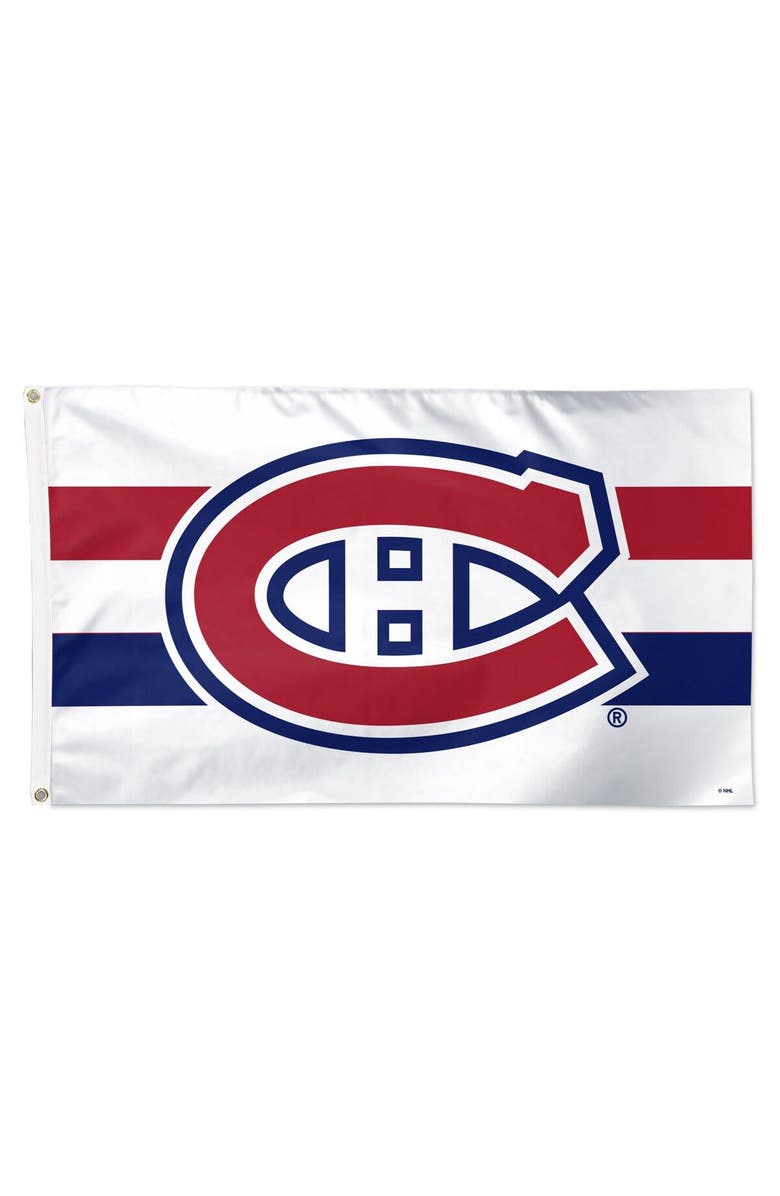 WINCRAFT Montreal Canadiens 3' x 5' Horizontal Stripe Deluxe Single-Sided Flag, Main, color, White
