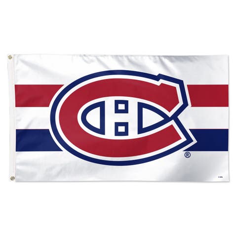 Montreal Canadiens 3' x 5' Horizontal Stripe Deluxe Single-Sided Flag