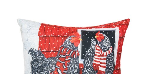 C & F Home C&f Home Winter Chicken Indoor And Outdoor Throw Pillow In Multi