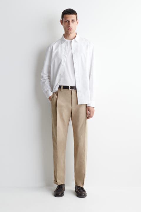 Cotton Regular-fit Straight-leg Trousers