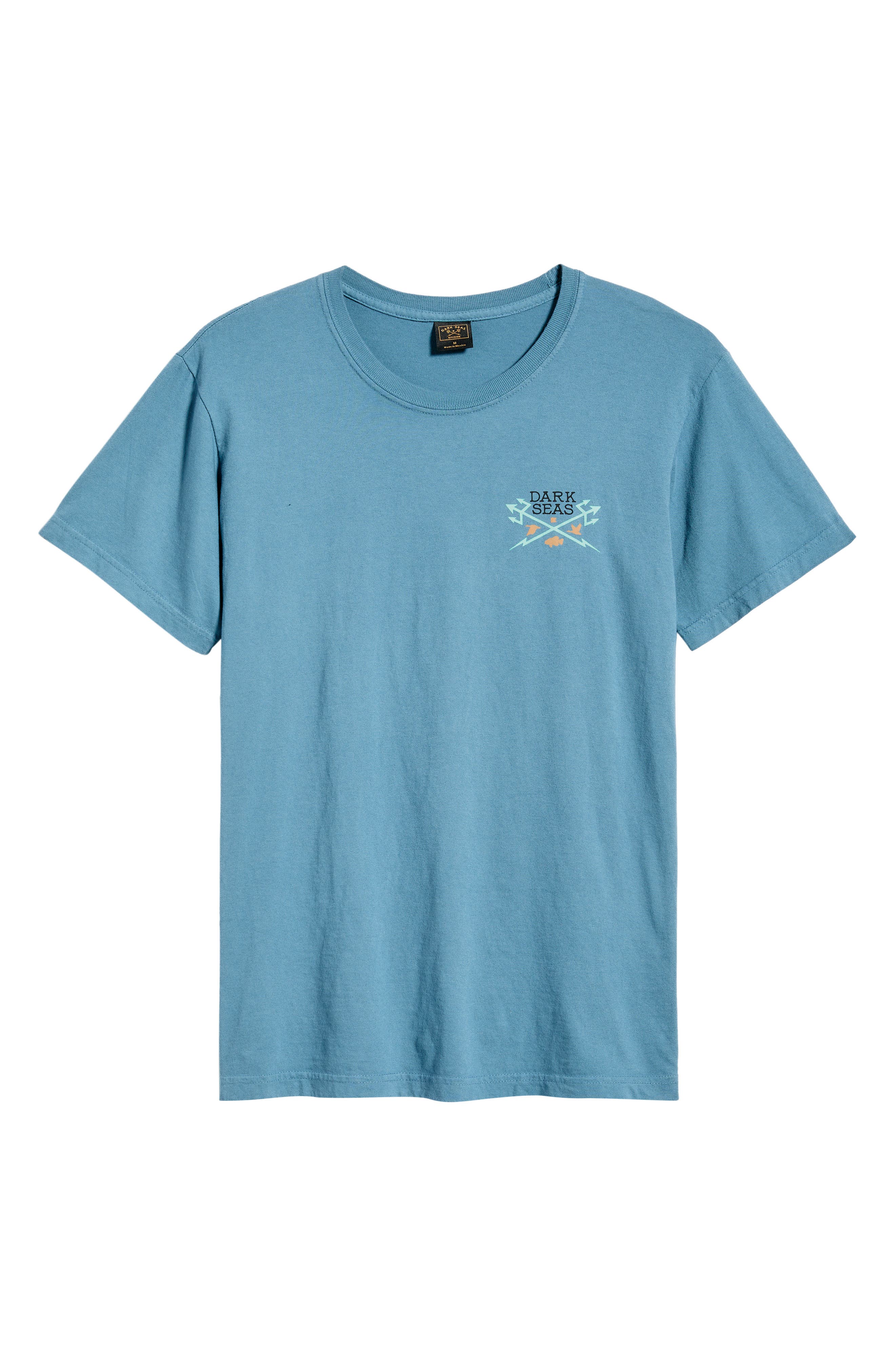 Dark Seas Duck Blind Cotton Graphic T-shirt In Blue