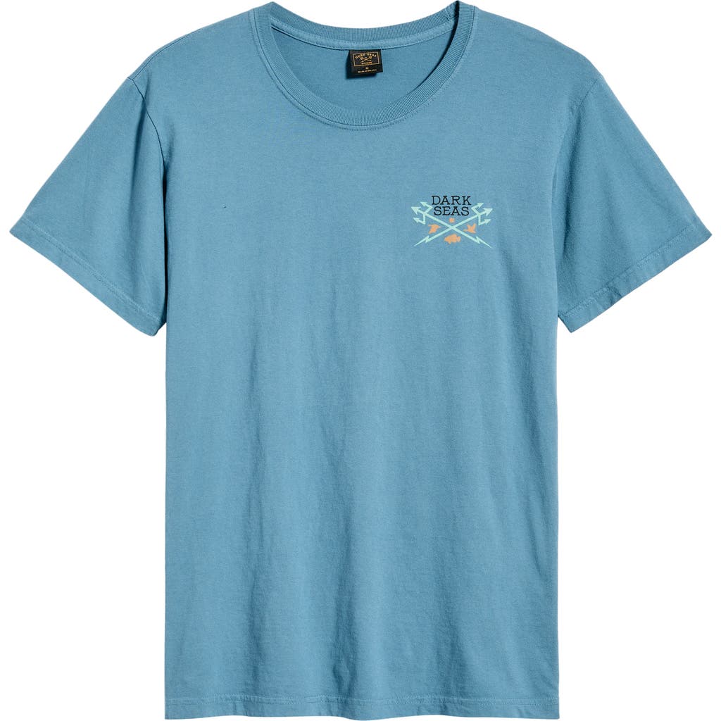 Dark Seas Duck Blind Cotton Graphic T-shirt In Blue