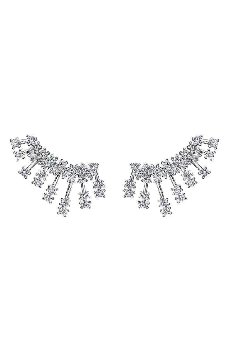 Hueb Luminus Diamond Ear Crawlers, Main, color, White Gold