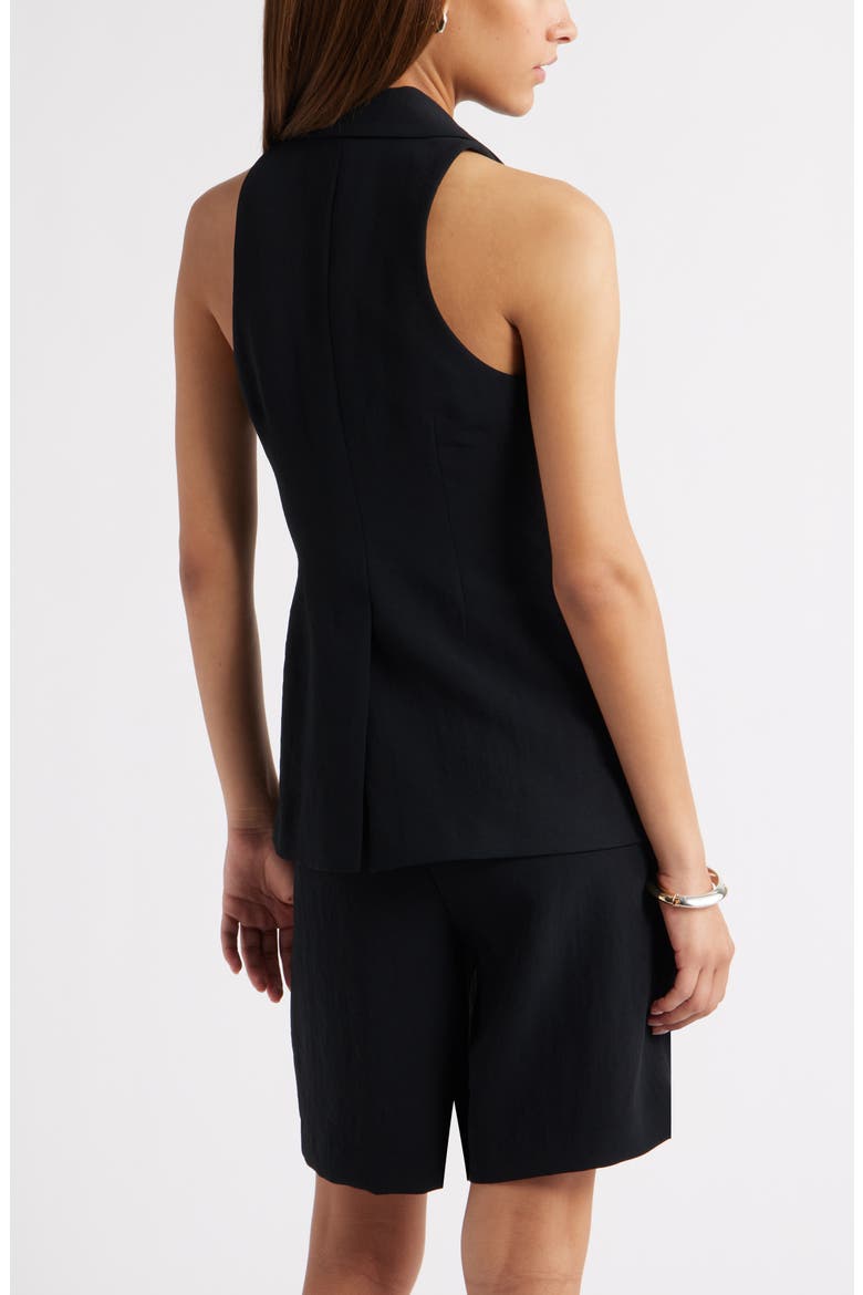 The Curator Notched Lapel Vest, Alternate, color, BLACK