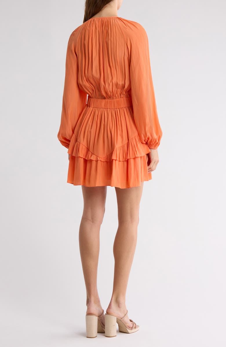 Ramy Brook Ramona Long Sleeve Minidress, Alternate, color, Tropic Orange