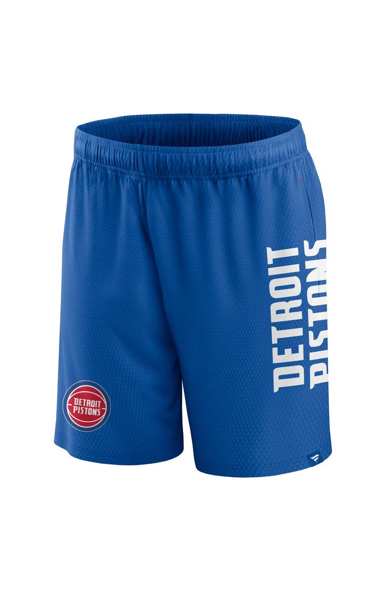 FANATICS Men's Fanatics Branded Blue Detroit Pistons Post Up Mesh Shorts, Alternate, color, Blue