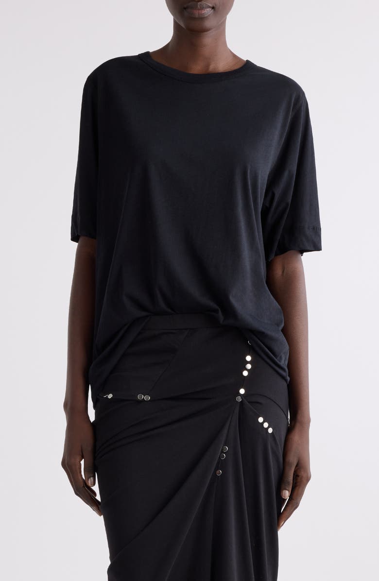 Dries Van Noten Hatro Oversize Cotton T-Shirt, Main, color, Black