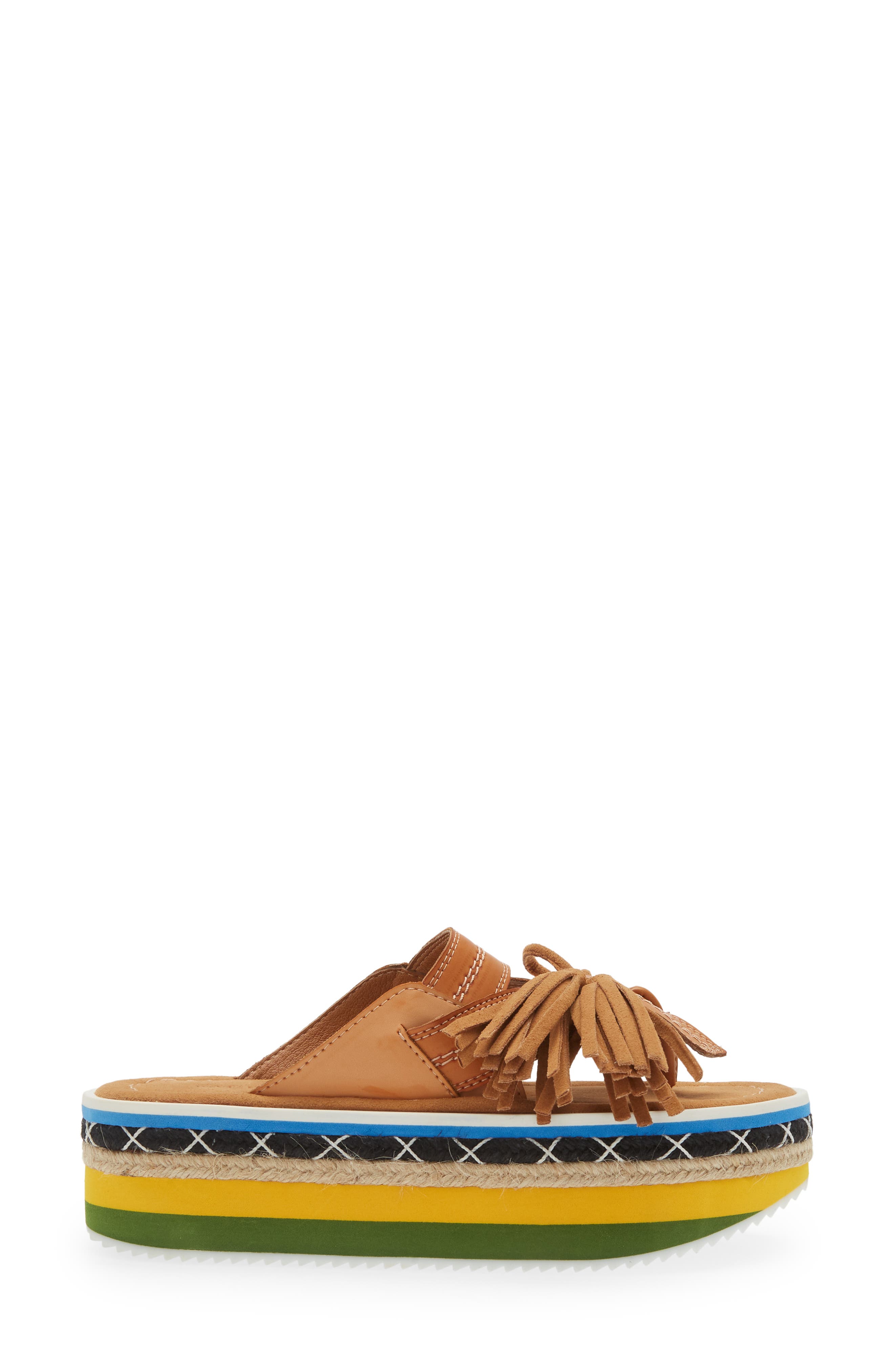FARM Rio Rust Tassel Flatform Slide Sandal, Alternate, color, 