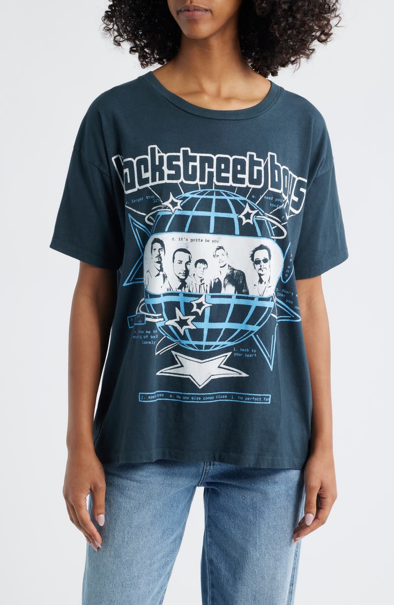 Daydreamer Backstreet Boys Into the Mille Cotton Graphic T-Shirt, Main, color, Vintage Black