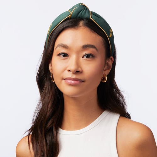 Lele Sadoughi Nba Milwaukee Bucks Embroidered Headband In Green