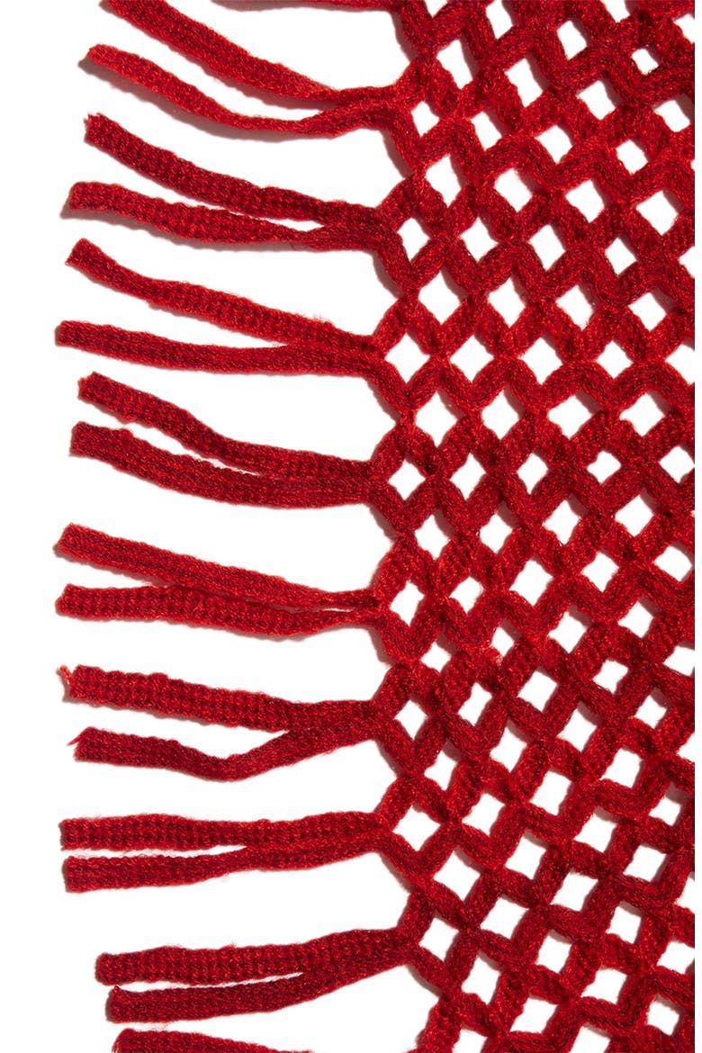 Crochet Infinity Scarf, Alternate, color, RED
