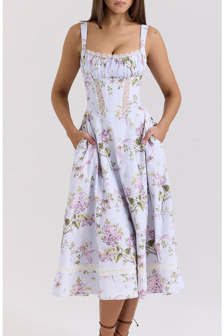 Kim Midi Sundress, Alternate, color, PINK FLORAL PRNT
