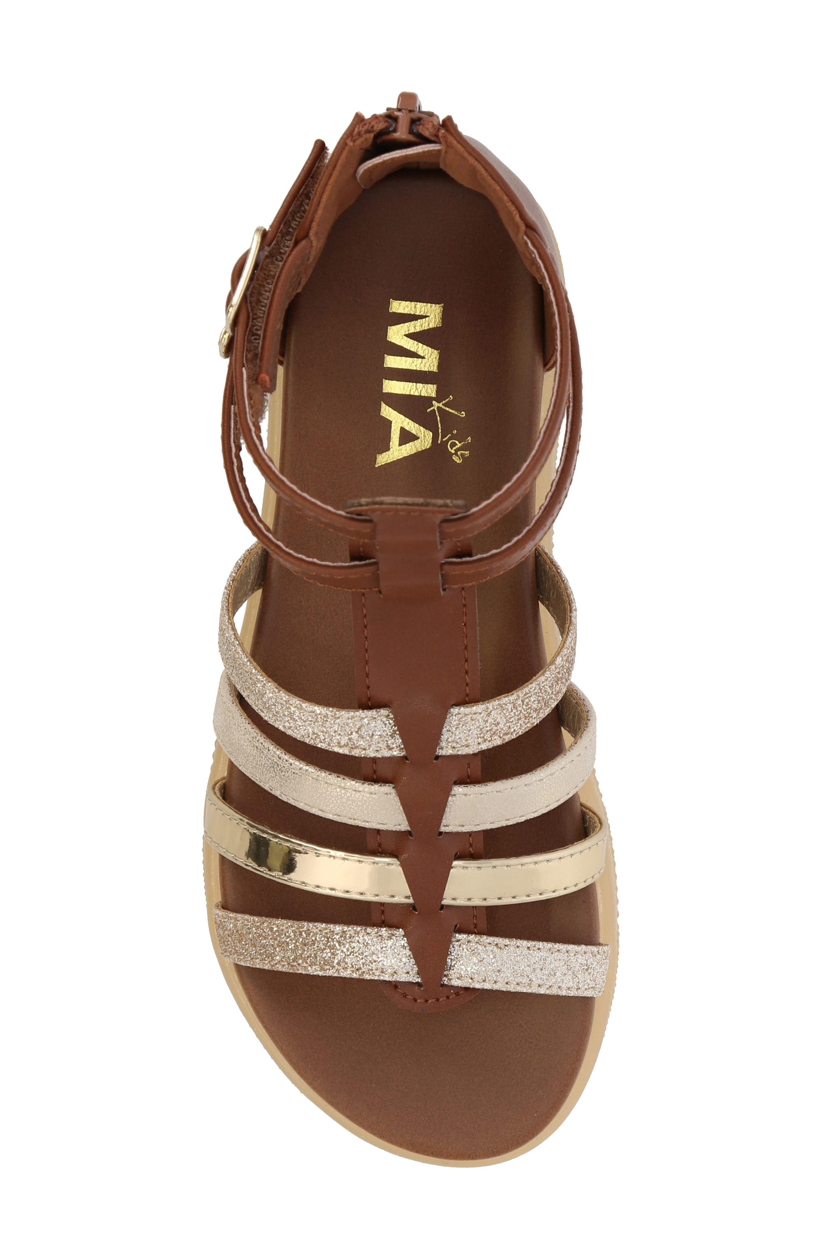 MIA Kids' Rheza Sandal, Alternate, color, Cognac