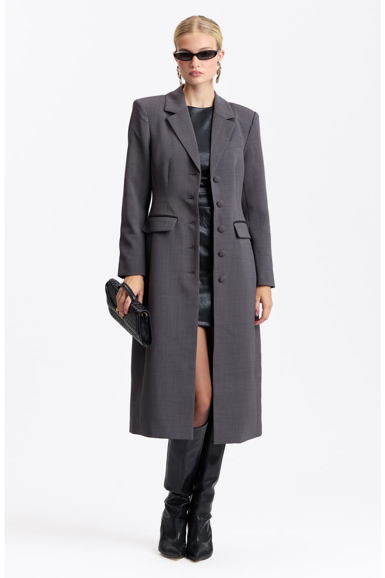 Hourglass Maxi Coat, Alternate, color, CHARCOAL GREY