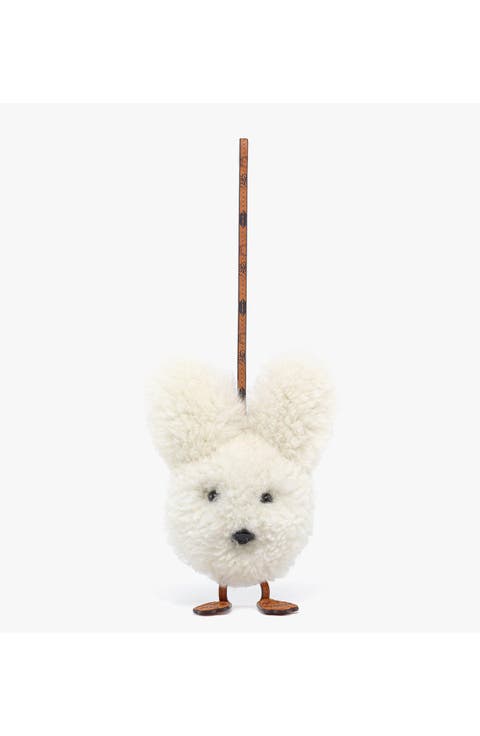 Rabbit Charm in Lamb Fur and Visetos