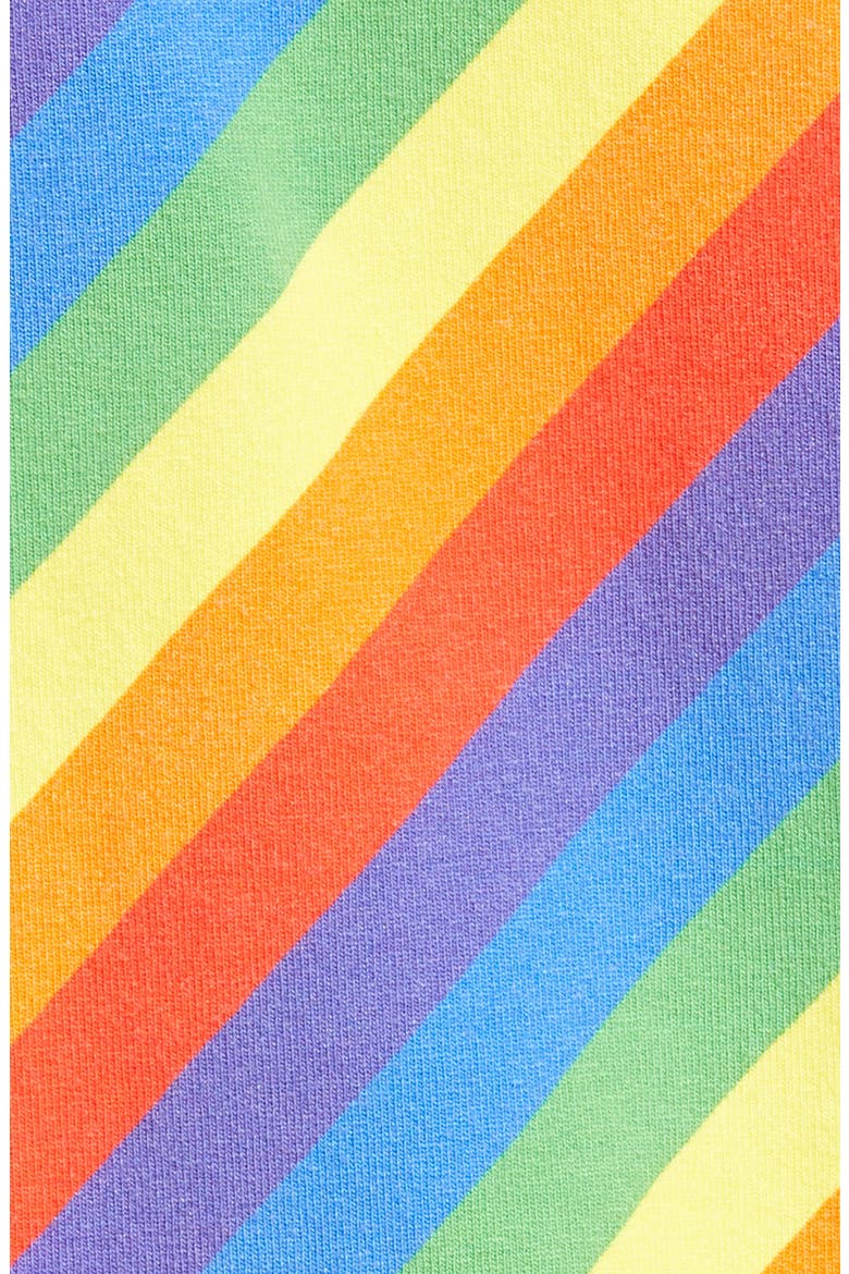 Rainbow Stripe Jersey Tee, Alternate, color, RAINBOW