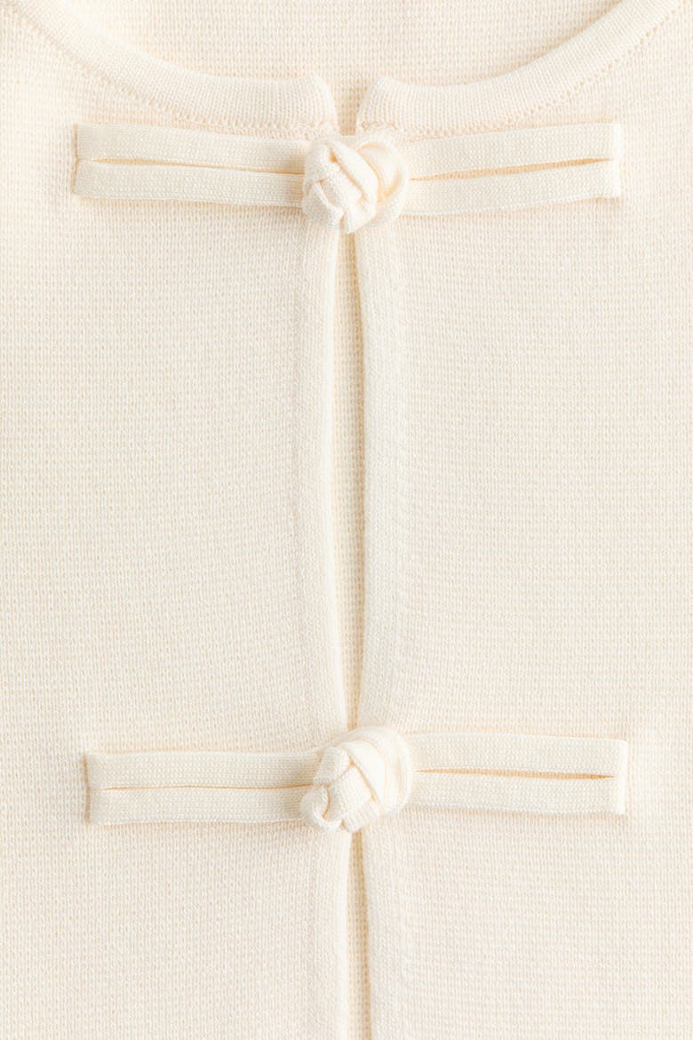 Sleeveless Button-front Top, Alternate, color, Cream