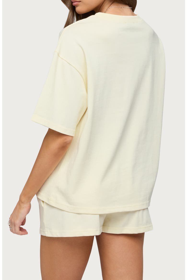 Cecilia Oversize Cotton T-Shirt, Alternate, color, LIGHT-YELLOW