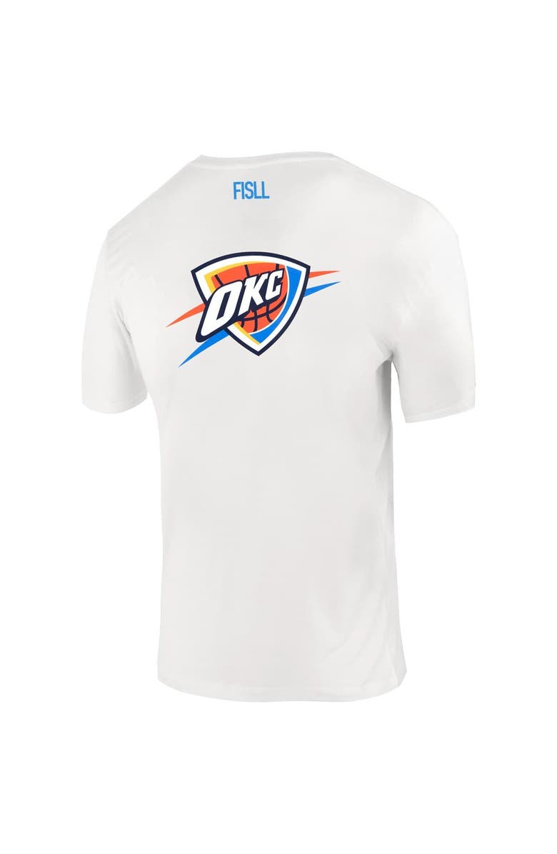 FISLL Unisex FISLL  White Oklahoma City Thunder Burst Logo T-Shirt, Alternate, color, White