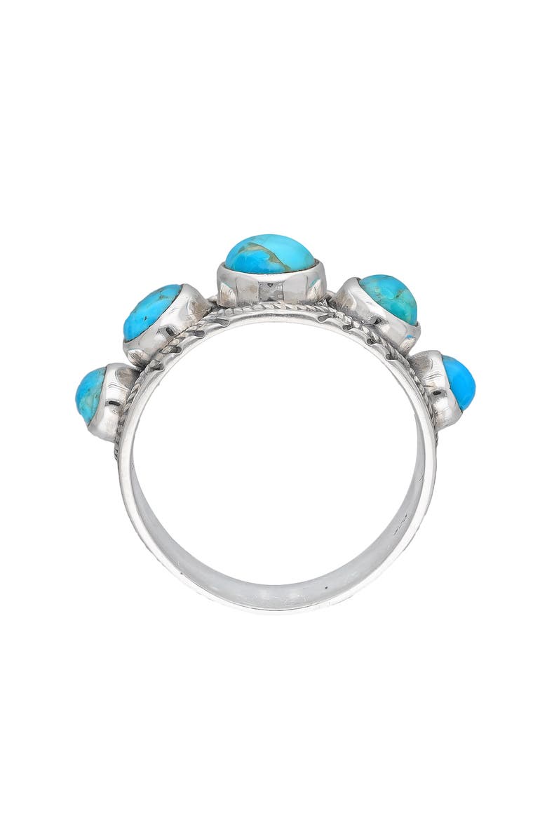 YS GEMS Mohave Turquoise Cluster Band Ring, Alternate, color, Blue