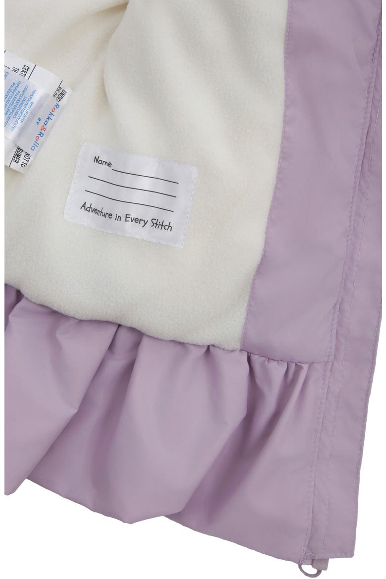 Kids' Rosie Fleece Lined Ruffle Puffer Coat, Alternate, color, Purple