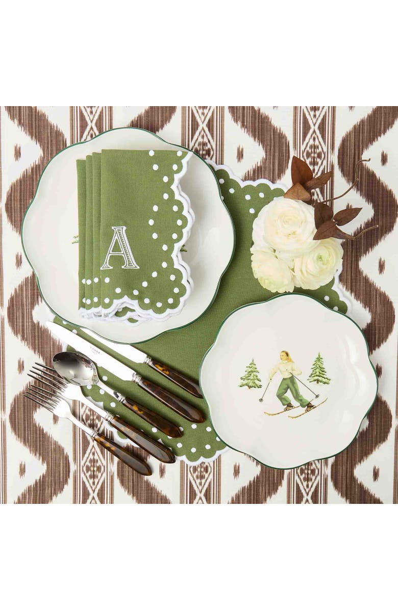 Mrs. Alice Ikat Tablecloth, Alternate, color, Brown