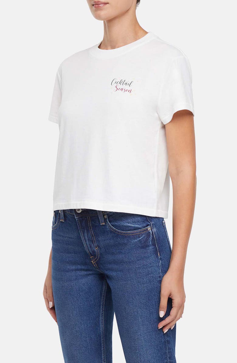 Wildfox Jamie Cocktail Season Graphic T-Shirt, Alternate, color, Snow White