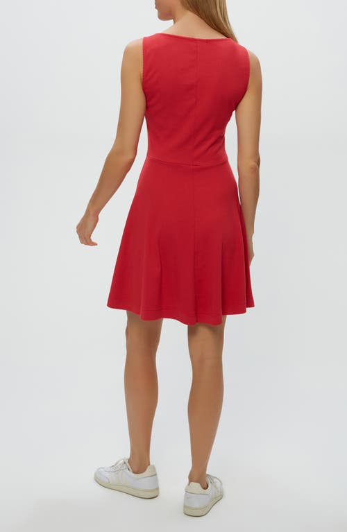 Michael Stars Andy Mini Skater Dress In Red