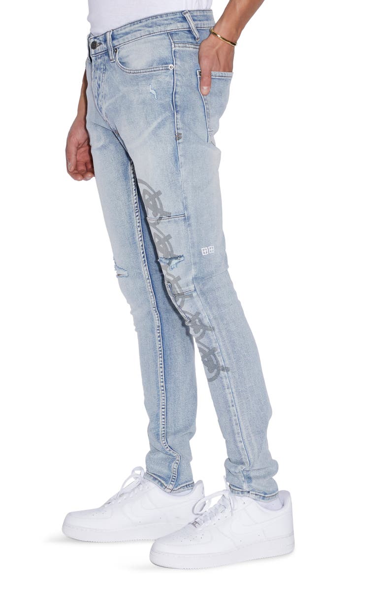 Ksubi Van Winkle Dollar Ripped Skinny Jeans, Alternate, color,