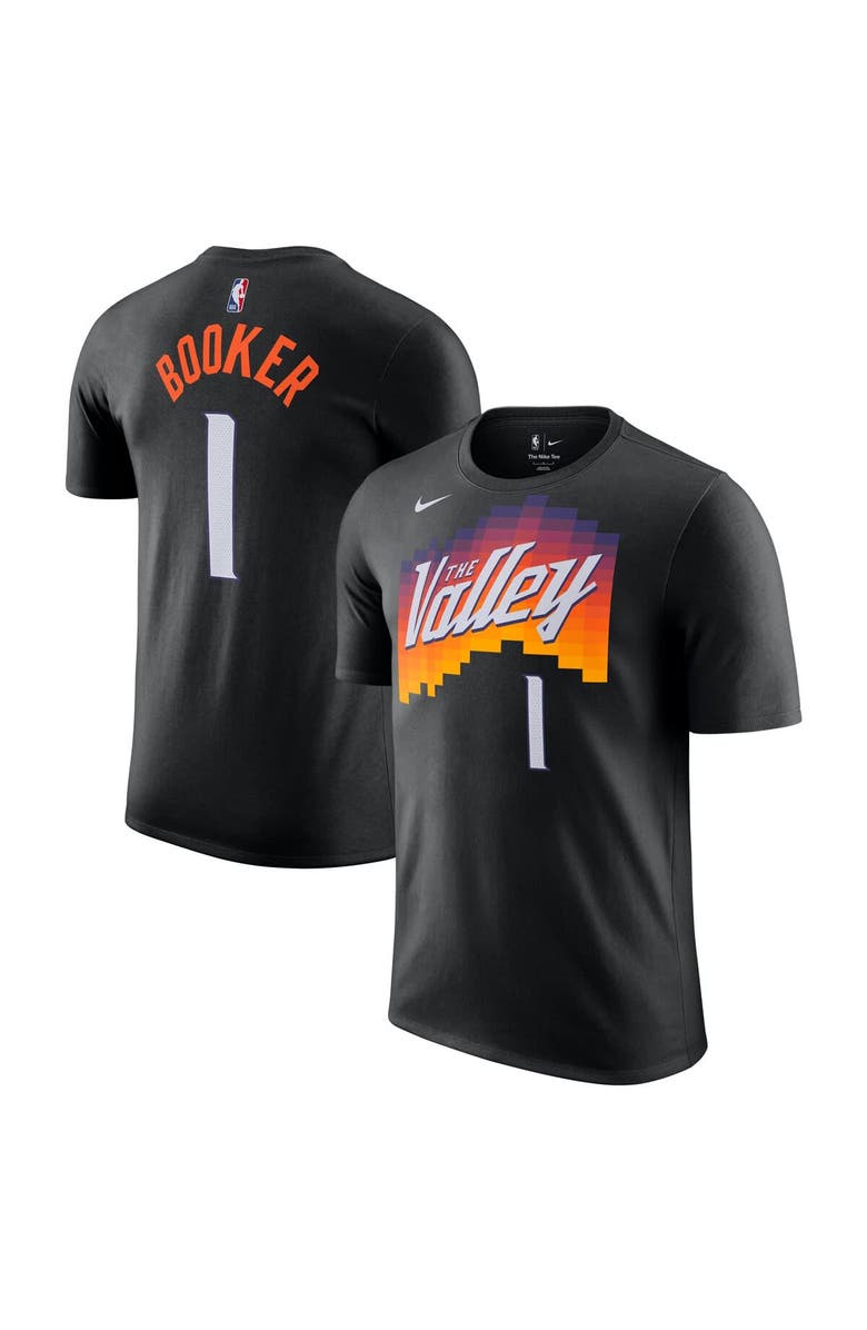 Nike Unisex Nike Devin Booker Black Phoenix Suns 2025/26 City Edition Name & Number T-Shirt, Main, color, Black