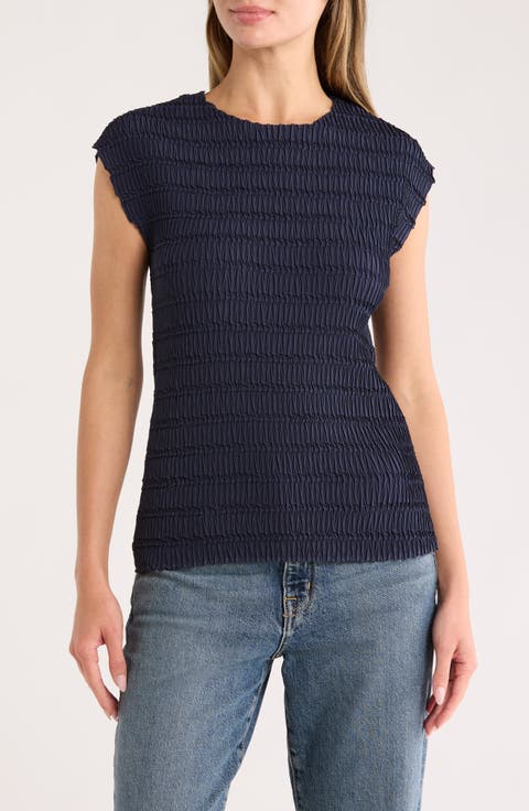 Boat Neck Cap Sleeve Top