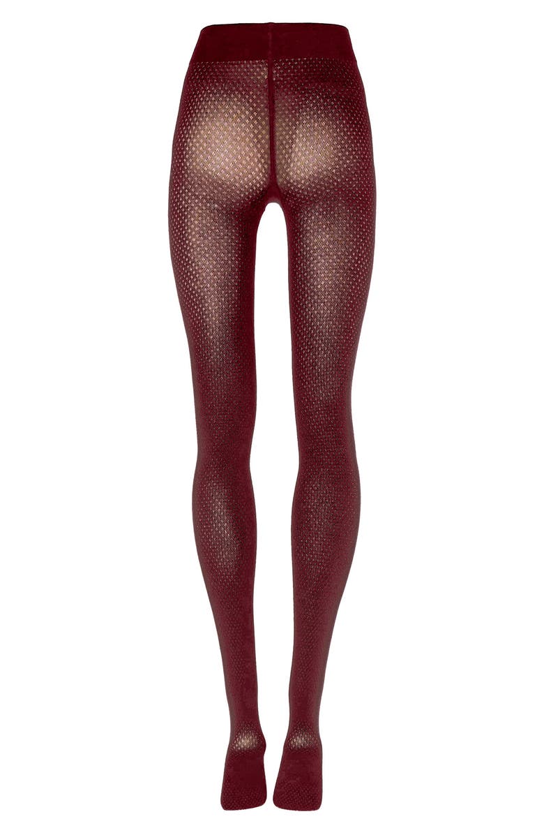 Wolford Dot Tights, Alternate, color, Midnight Red