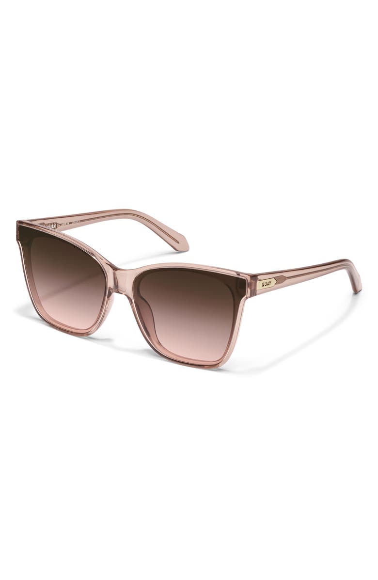 QUAY After Party 51mm Square Sunglasses, Alternate, color, Doe/ Brown Rose