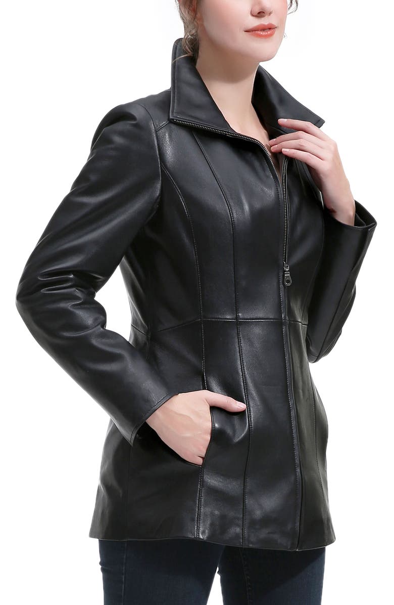Kimi & Kai Amy Leather Jacket, Alternate, color, Black